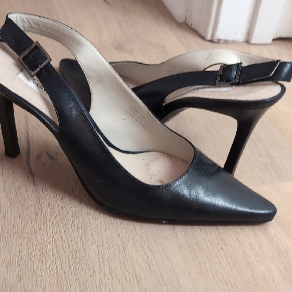 Calvin Klein Kasia Black Slingback Heels